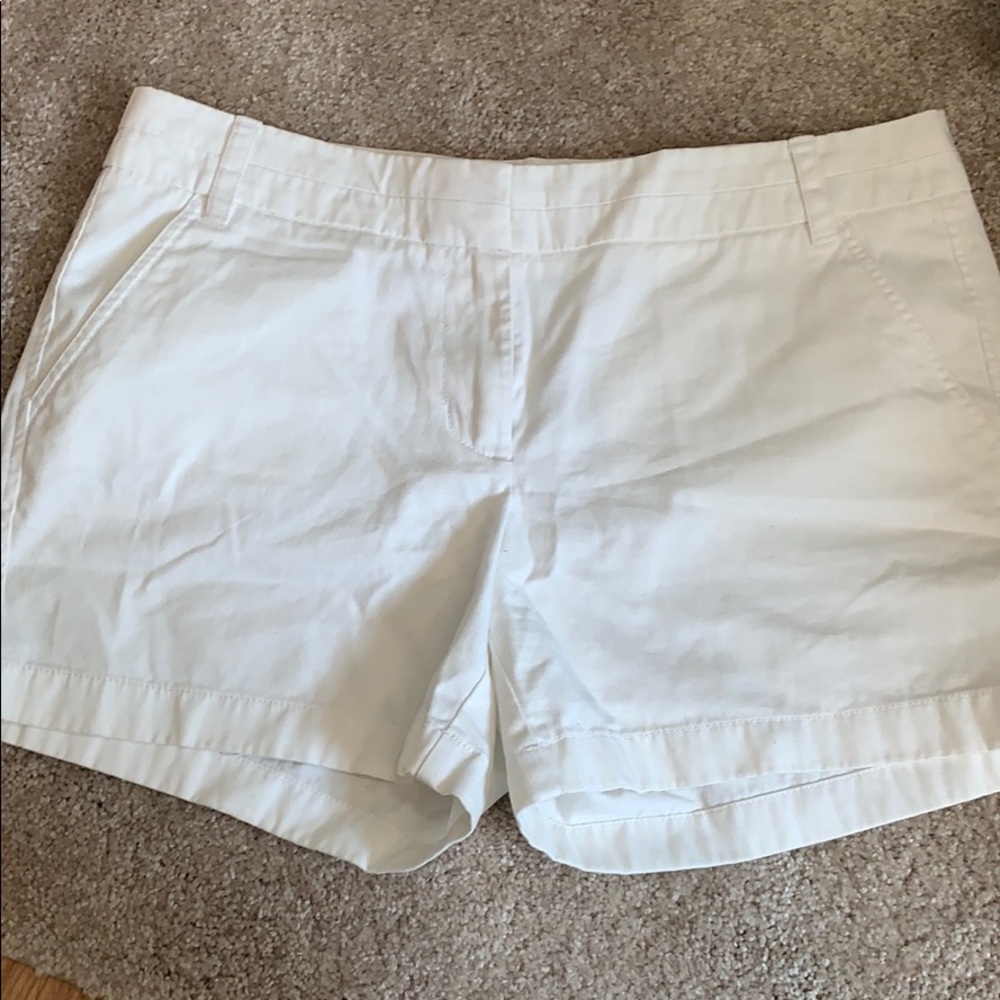 White J. Crew Chino Shorts Size 10